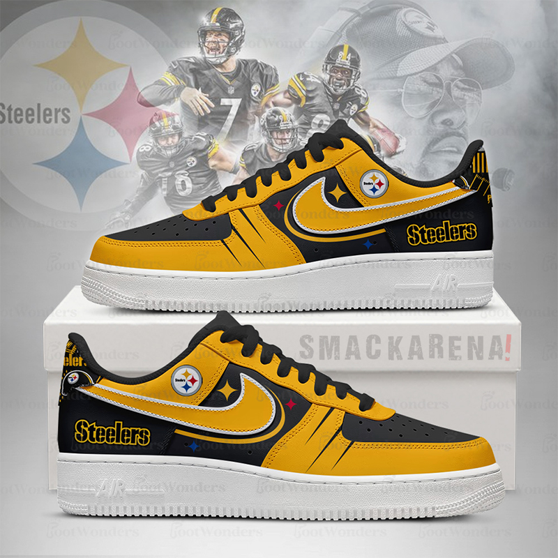 LIMITED EDITION - NEW CUSTOMIZED NFL14 PSB PB STEELERS AF1 SNEAKERS