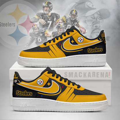 LIMITED EDITION - NEW CUSTOMIZED NFL14 PSB PB STEELERS AF1 SNEAKERS