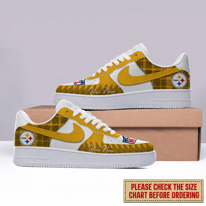LIMITED EDITION - NEW CUSTOMIZED NFL14 PSB PITTSBURGH STEELERS AF1 SHOES