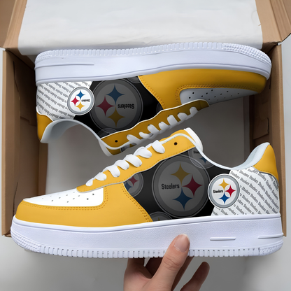 [SPECIAL OFFER] NEW CUSTOMIZED NFL14 PSB PITTSBURGH STEELERS AF1 SNEAKERS