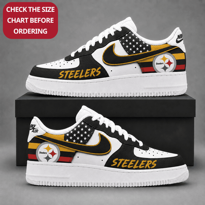 [SPECIAL OFFER] NEW CUSTOMIZED NFL14 PSB PITTSBURGH STEELERS AF1 SHOES