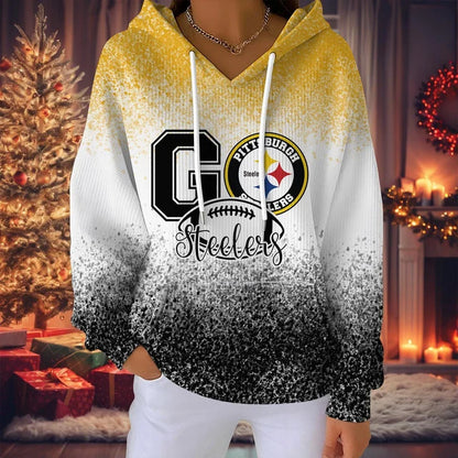LIMITED EDITION - NEW CUSTOMIZED NFL14 PSB PITTSBURGH STEELERS RIBBED HOODIE & SWEATSHIRT
