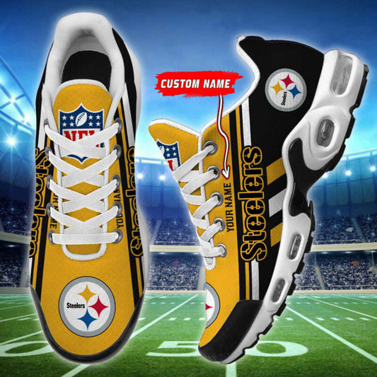 LIMITED EDITION - NEW CUSTOMIZED NFL14 PSB PITTSBURGH STEELERS AIR MAX PLUS SNEAKERS