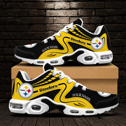 LIMITED EDITION - NEW CUSTOMIZED NFL14 PSB PITTSBURGH STEELERS AIR MAX PLUS SNEAKERS