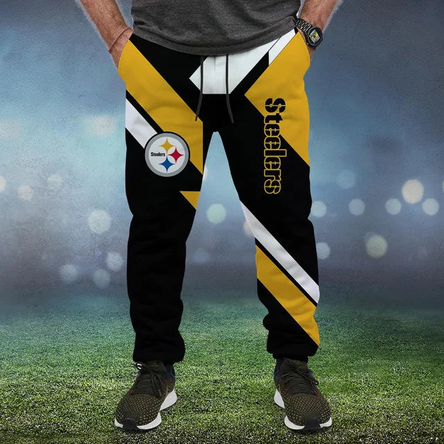 LIMITED EDITION - NEW CUSTOMIZED NFL14 PSB PITTSBURGH STEELERS SWEATPANTS