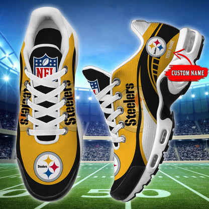 LIMITED EDITION - NEW CUSTOMIZED NFL14 PSB PITTSBURGH STEELERS AIR MAX PLUS SNEAKERS