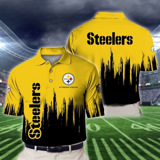 LIMITED EDITION - NEW CUSTOMIZED NFL14 PSB PITTSBURGH STEELERS POLO SHIRT
