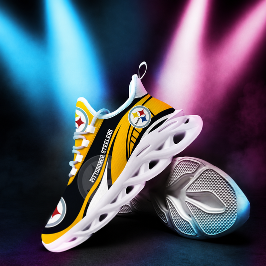 LIMITED EDITION - NEW CUSTOMIZED NFL14 PSB PITTSBURGH STEELERS UNISEX MAX SOUL SHOES