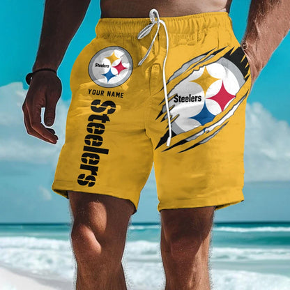 LIMITED EDITION - NEW PREMIUM NFL14 PB STEELERS SHORT PANTS
