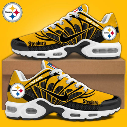 LIMITED EDITION - NEW CUSTOMIZED NFL14 PSB PITTSBURGH STEELERS AIR MAX PLUS SNEAKERS
