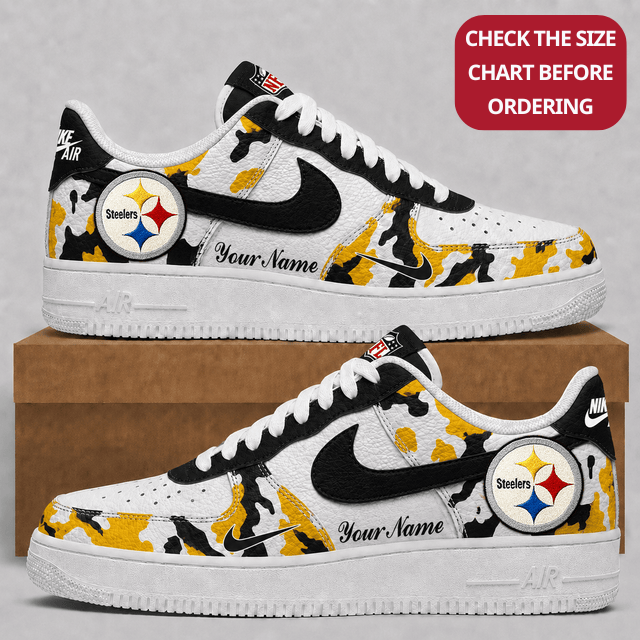 [SPECIAL OFFER] NEW CUSTOMIZED NFL14 PSB PITTSBURGH STEELERS AF1 SHOES