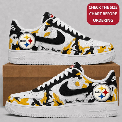 [SPECIAL OFFER] NEW CUSTOMIZED NFL14 PSB PITTSBURGH STEELERS AF1 SHOES