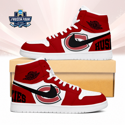 LIMITED EDITION - NEW CUSTOMIZED NCAA MFF14 SCH ST. CLOUD STATE HUSKIES AIR JORDAN SNEAKERS