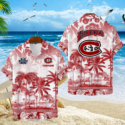 LIMITED EDITION - NEW CUSTOMIZED MFF14 SCH ST. CLOUD STATE HUSKIES UNISEX HAWAIIAN SHIRT