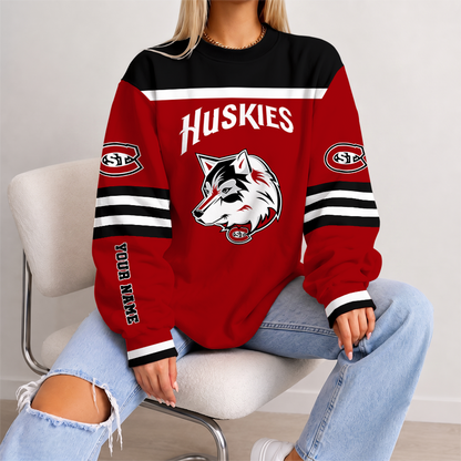 [FAN FAVORITE] NEW CUSTOMIZED NCAA MFF14 SCH ST. CLOUD STATE HUSKIES UNISEX SWEATSHIRT
