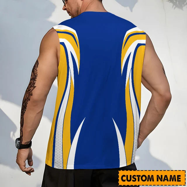 LIMITED EDITION - NEW CUSTOMIZED NHL14 SLB ST. LOUIS BLUES TANK TOP & GYM SHIRT