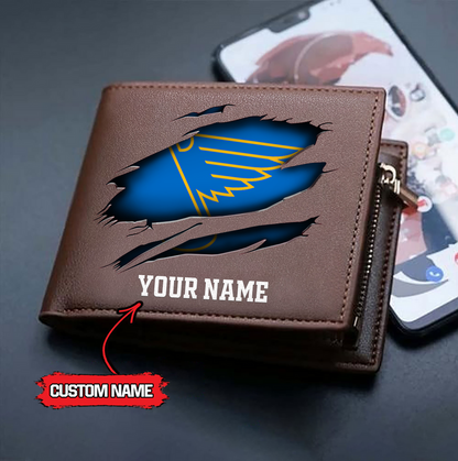 LIMITED EDITION - NEW CUSTOMIZED NHL14 SLB ST. LOUIS BLUES LEATHER WALLET