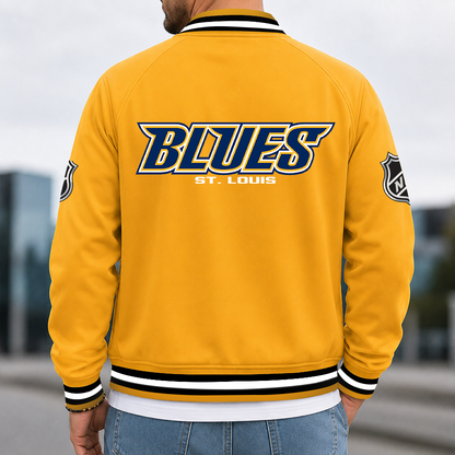 [SUPER SALE] NEW CUSTOMIZED NHL14 SLB ST. LOUIS BLUES MULTICOLOR MEN'S CASUAL JACKET