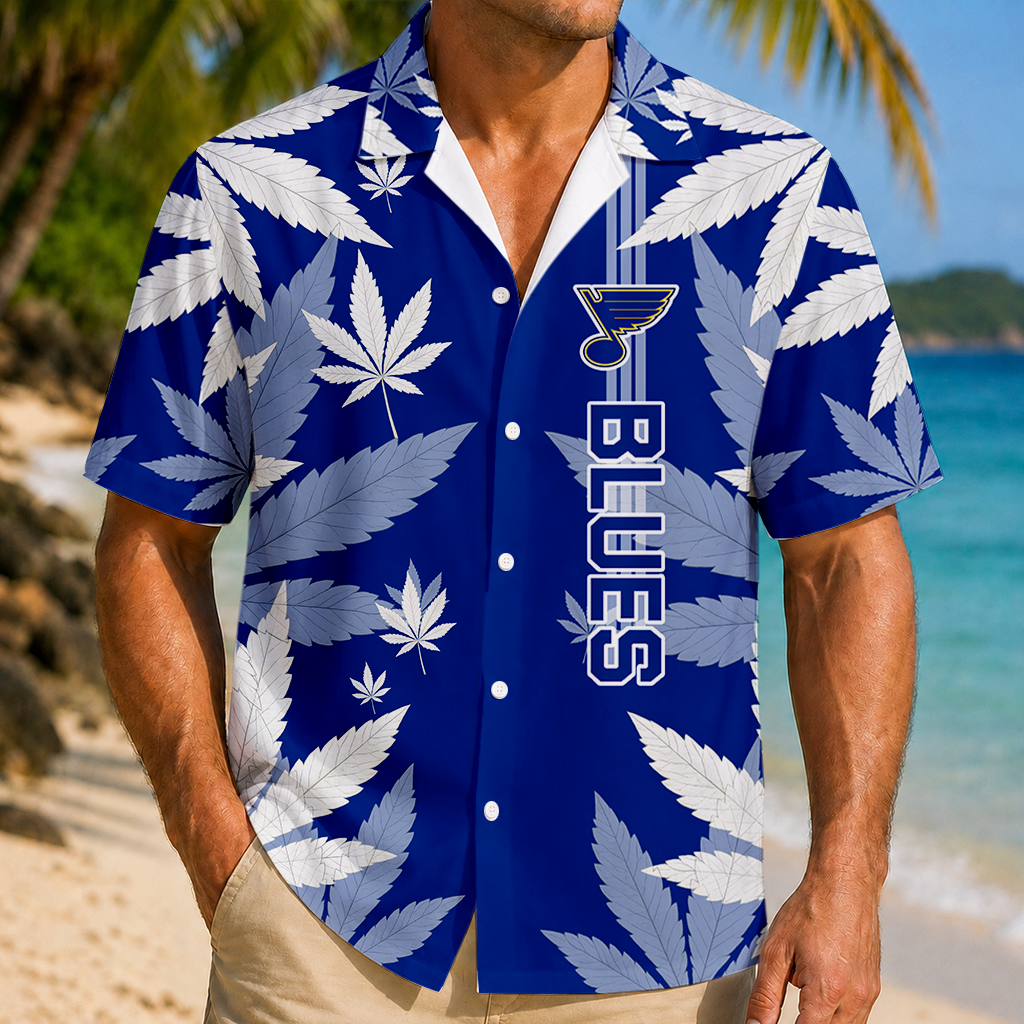 LIMITED EDITION - NEW CUSTOMIZED NHL14 SLB ST. LOUIS BLUES UNISEX HAWAIIAN SHIRT