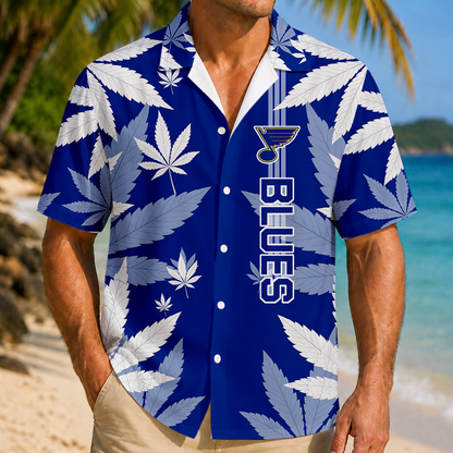 LIMITED EDITION - NEW CUSTOMIZED NHL14 SLB ST. LOUIS BLUES UNISEX HAWAIIAN SHIRT