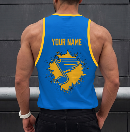 LIMITED EDITION - NEW CUSTOMIZED NHL14 SLB ST. LOUIS BLUES UNISEX TANK TOP