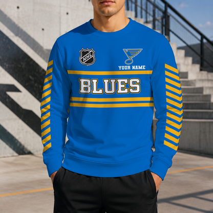 VIRAL EDITION - NEW CUSTOMIZED NHL14 SLB ST. LOUIS BLUES UNISEX SWEATSHIRT