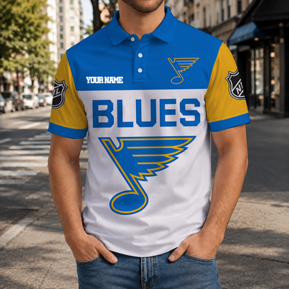 EXCLUSIVE EDITION - NEW CUSTOMIZED NHL14 SLB ST. LOUIS BLUES T-SHIRT, POLO SHIRT, ZIP POLO SHIRT, SWEATSHIRT, HOODIE & ZIP HOODIE