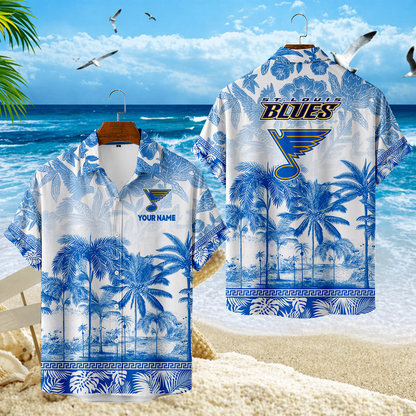 LIMITED EDITION - NEW CUSTOMIZED NHL14 SLB ST. LOUIS BLUES UNISEX HAWAIIAN SHIRT