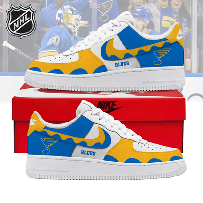 VIRAL EDITION - NEW CUSTOMIZED NHL14 SLB ST. LOUIS BLUES AF1 SHOES
