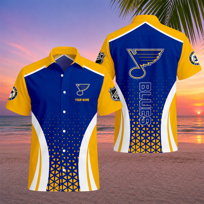 LIMITED EDITION - NEW CUSTOMIZED NHL14 SLB ST. LOUIS BLUES UNISEX HAWAIIAN SHIRT
