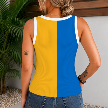 [SUPER SALE] NEW CUSTOMIZED NHL14 SLB ST. LOUIS BLUES WOMEN'S V-NECK TANK TOP