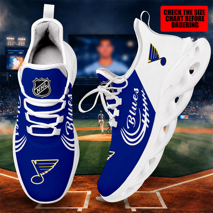 [SUPER SALE ] NEW CUSTOMIZED NHL14 SLB ST. LOUIS BLUES MAX SOUL SHOES