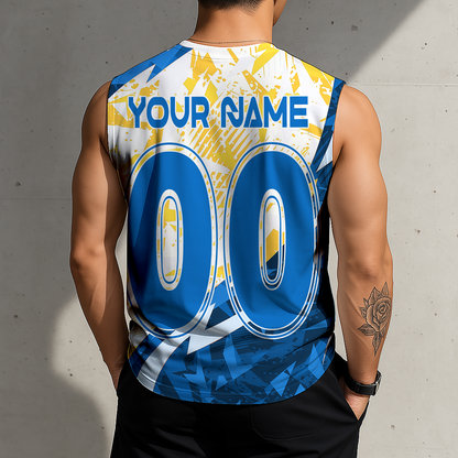 LIMITED EDITION - NEW CUSTOMIZED NHL14 SLB ST. LOUIS BLUES TANK TOP & GYM SHIRT