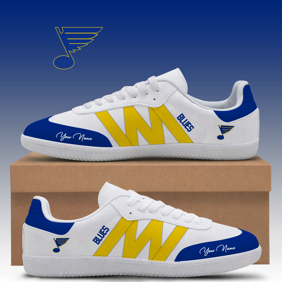 [SUPER SALE] NEW CUSTOMIZED NHL14 SLB ST. LOUIS KHAKIS CLASSIC SNEAKERS