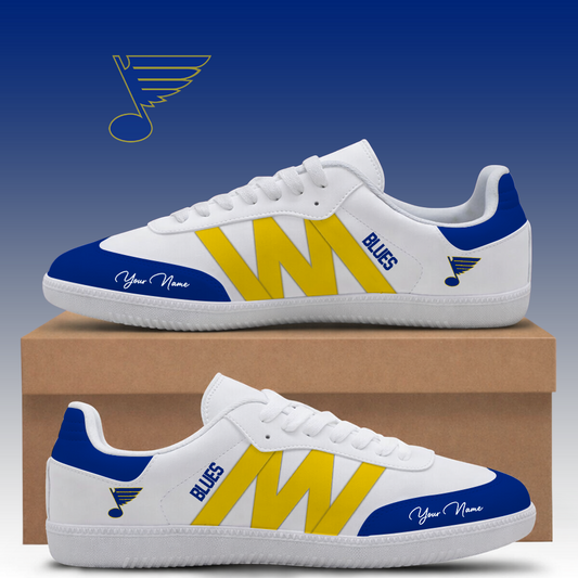 [SUPER SALE] NEW CUSTOMIZED NHL14 SLB ST. LOUIS KHAKIS CLASSIC SNEAKERS