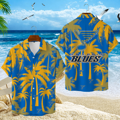 LIMITED EDITION - NEW CUSTOMIZED NHL14 SLB ST. LOUIS BLUES UNISEX HAWAIIAN SHIRT
