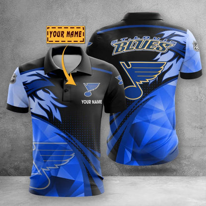LIMITED EDITION - NEW CUSTOMIZED NHL14 SLB ST. LOUIS BLUES POLO SHIRT, ZIP POLO SHIRT & T-SHIRTS