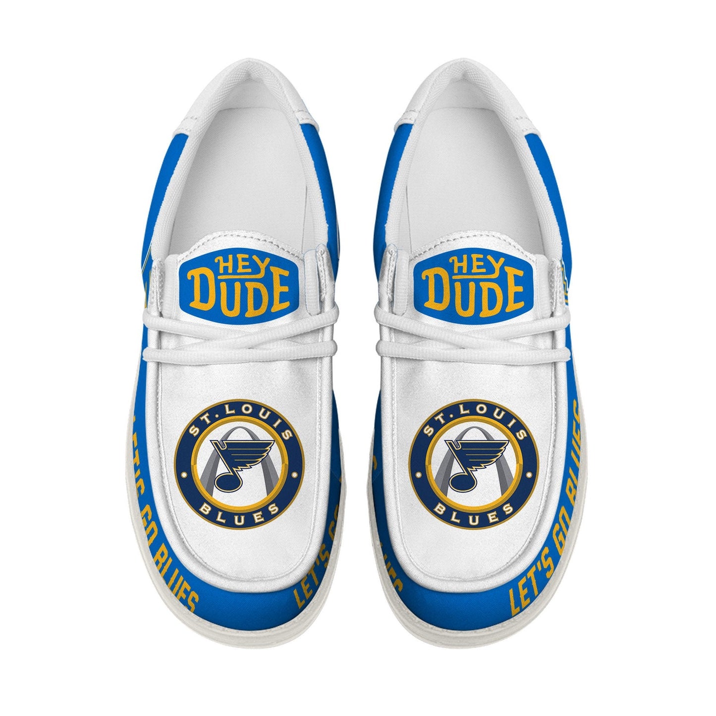 LIMITED EDITION - NEW CUSTOMIZED NHL14 SLB ST. LOUIS BLUES LOAFER SHOES
