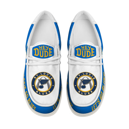 LIMITED EDITION - NEW CUSTOMIZED NHL14 SLB ST. LOUIS BLUES LOAFER SHOES
