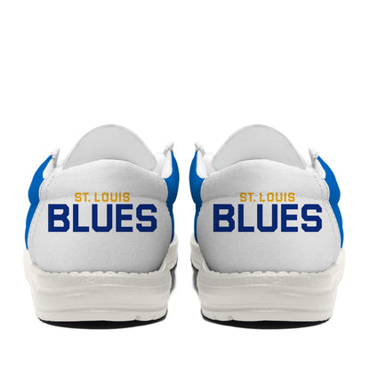 LIMITED EDITION - NEW CUSTOMIZED NHL14 SLB ST. LOUIS BLUES LOAFER SHOES