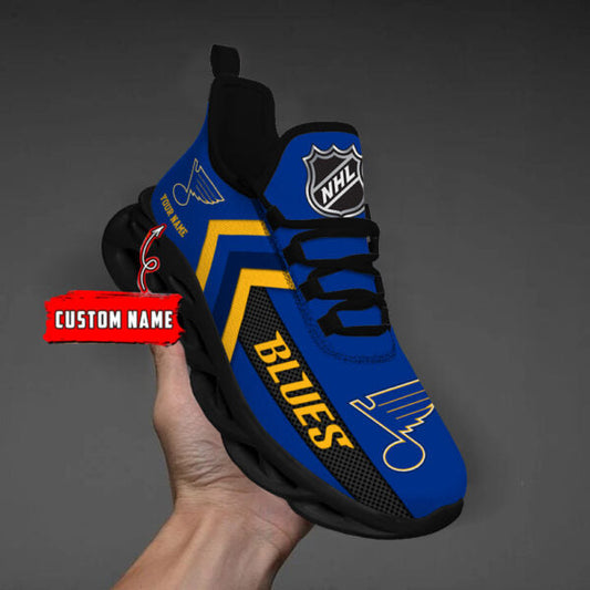 [SUPER SALE ] NEW CUSTOMIZED NHL14 SLB ST. LOUIS BLUES MAX SOUL SHOES