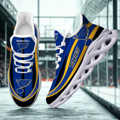 [SUPER SALE ] NEW CUSTOMIZED NHL14 SLB ST. LOUIS BLUES MAX SOUL SHOES