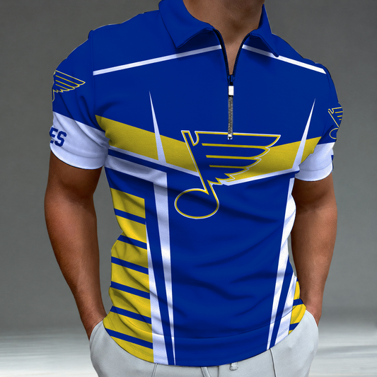 LIMITED EDITION - NEW CUSTOMIZED NHL14 SLB ST. LOUIS KHAKIS POLO SHIRT