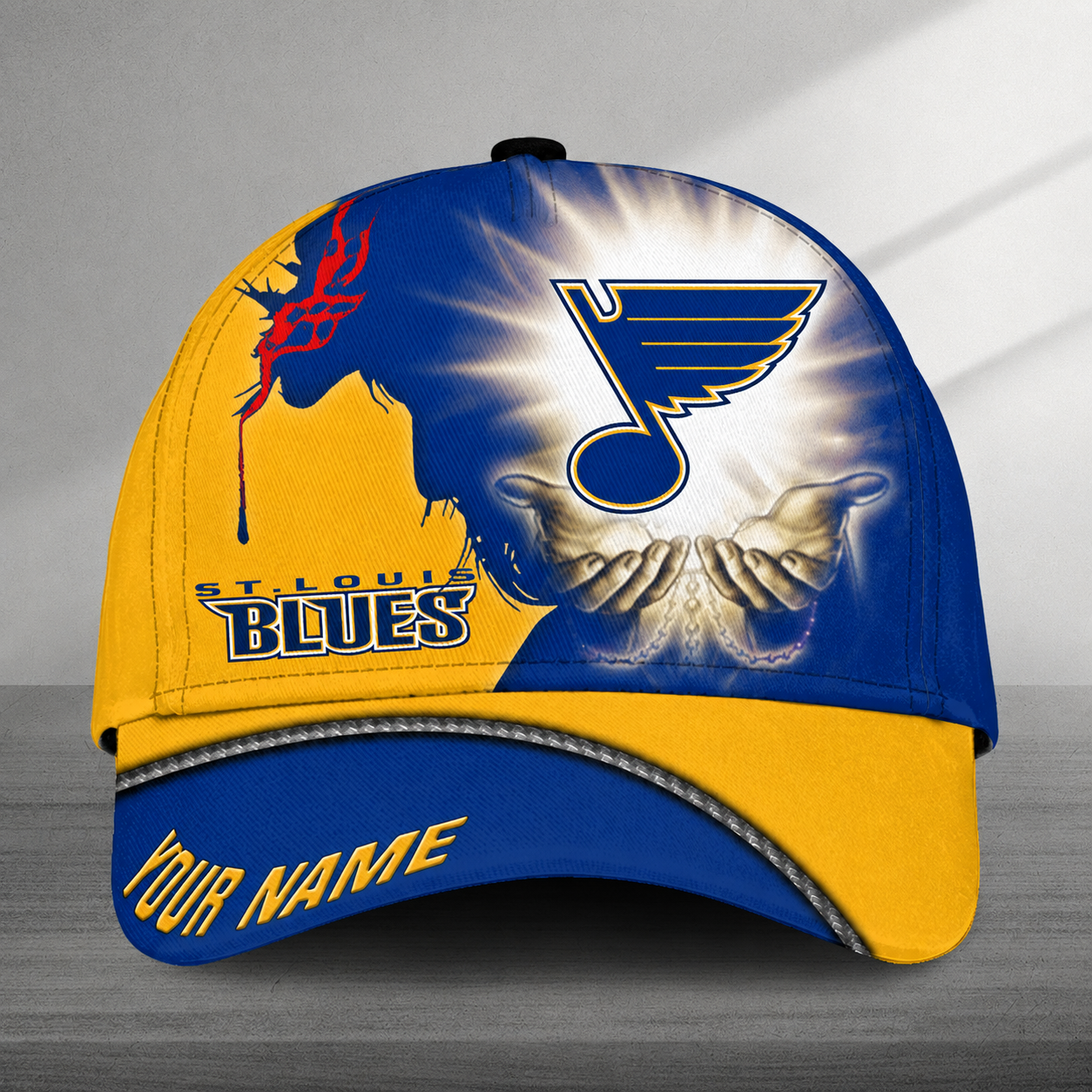 LIMITED EDITION - NEW CUSTOMIZED NHL14 SLB ST. LOUIS BLUES CLASSIC CAP