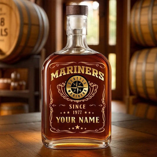 LIMITED EDITION - NEW CUSTOMIZED MLB14 SMS SEATTLE MARINERS LUXURY WHISKEY BOTTLE 450ML