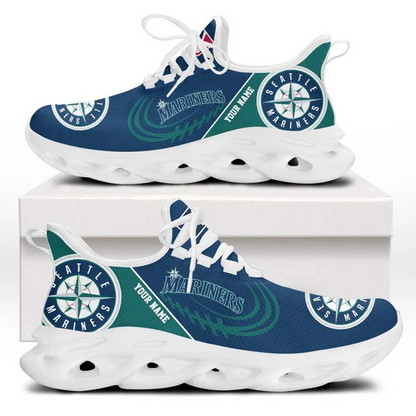 LIMITED EDITION - NEW CUSTOMIZED MLB14 SMS SEATTLE MARINERS PREMIUM CLUNKY SNEAKERS