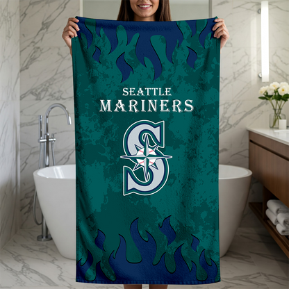 LIMITED EDITION - NEW CUSTOMIZED MLB14 SMS SEATTLE MARINERS BEACH TOWEL FOR FAN