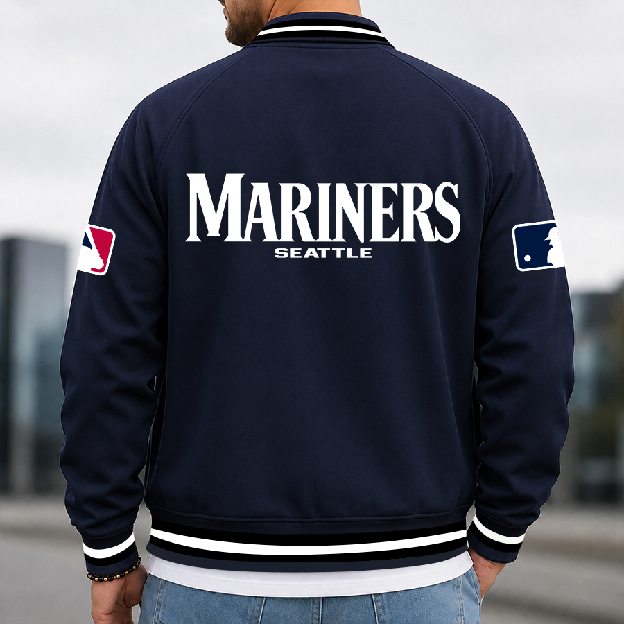 [FLASH SALE] NEW CUSTOMIZED MLB14 SMS SEATTLE MARINERS MULTICOLOR MEN'S CASUAL JACKET