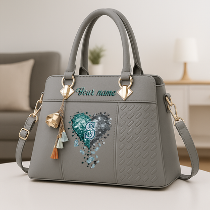 LIMITED EDITION - NEW CUSTOMIZED MLB14 SMS SEATTLE MARINERS ZIP HANDBAG MULTICOLOR