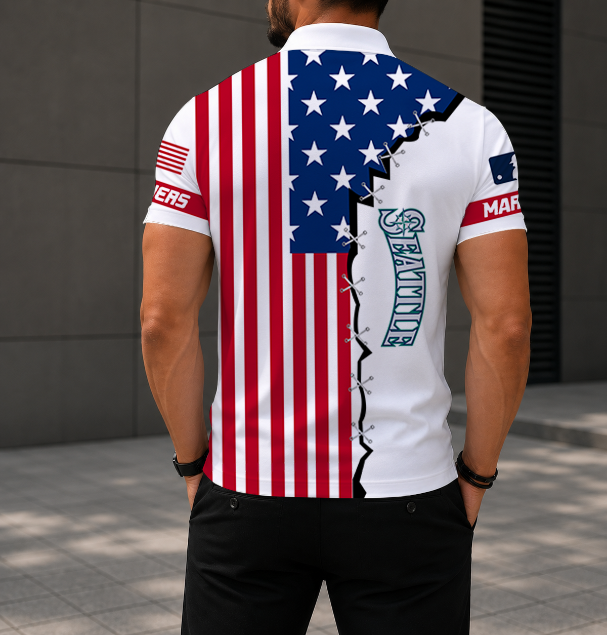 LIMITED EDITION - NEW CUSTOMIZED MLB14 SMS SEATTLE MARINERS POLO SHIRT, ZIP POLO SHIRT & T-SHIRTS